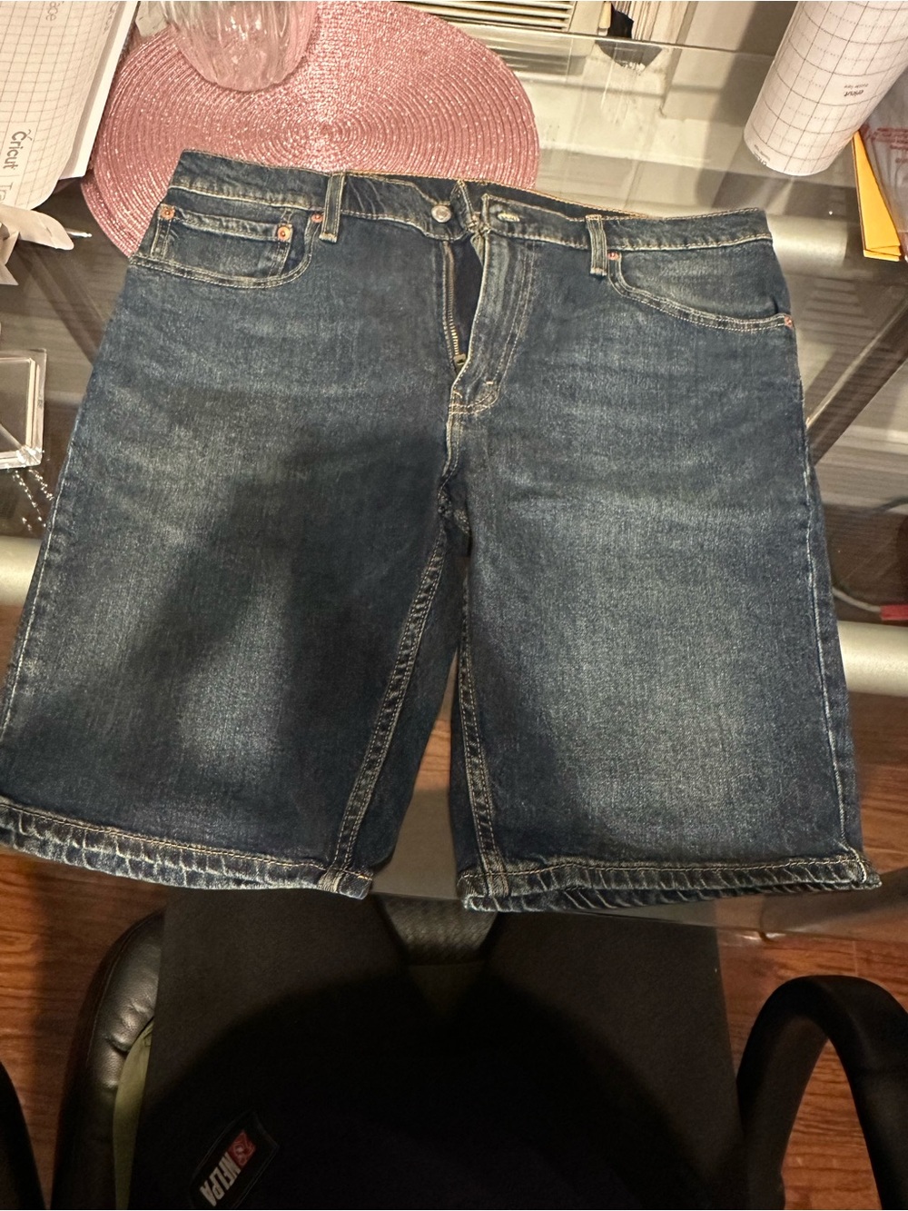 Levi's Indigo Blue Denim Jean Shorts